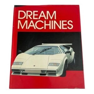 DREAM MACHINES Book Lamborghini Countach Supercar Classic Cars Hardcover 1988